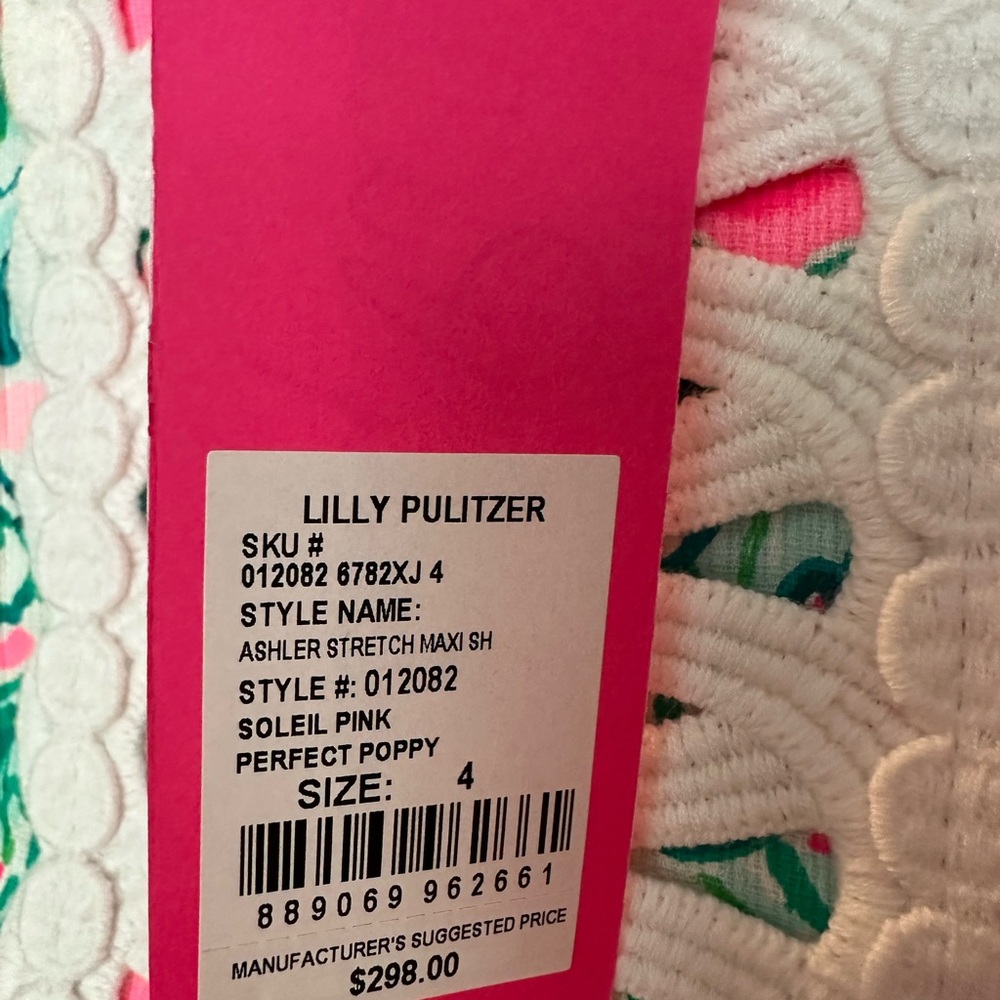 Lilly Pulitzer Ashler Stretch Maxi Dress in Soleil Pink Perfect Poppy - Picture 5 of 7